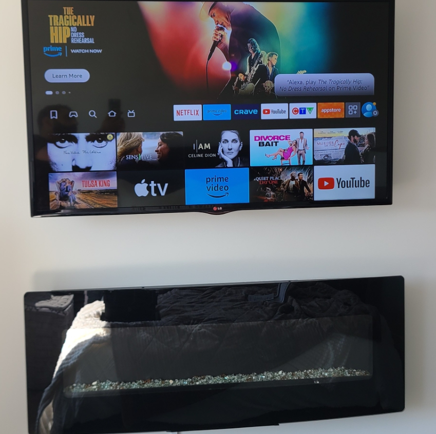 TV and electric fireplace installation by Your Handyman JAY in Ottawa